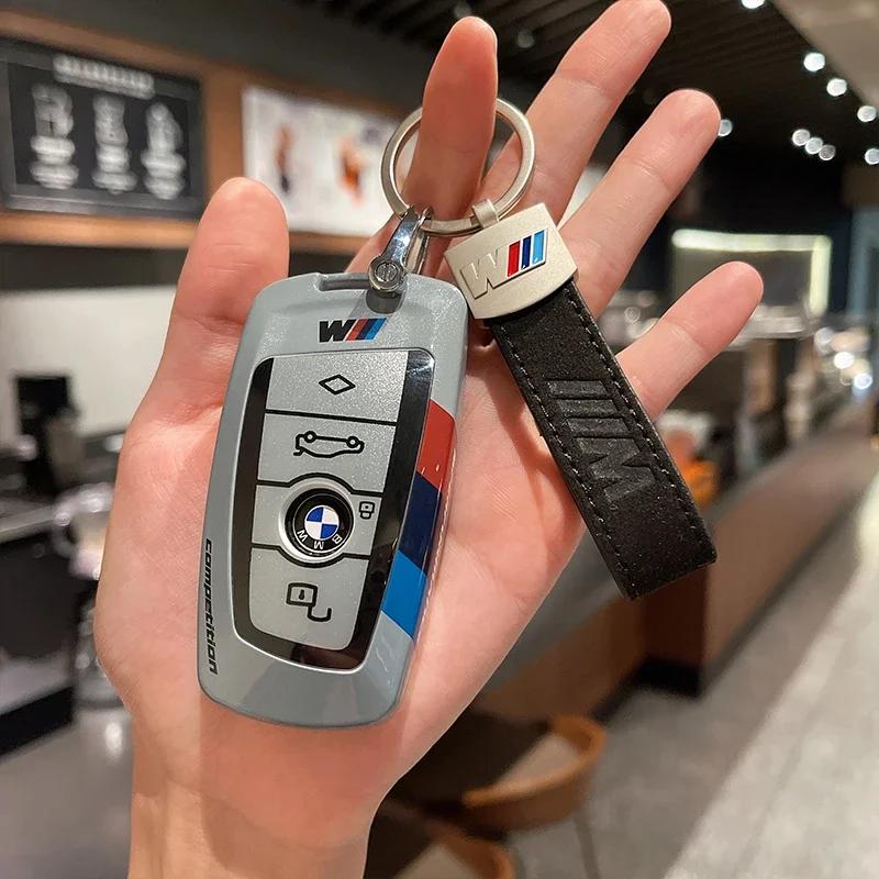 Style Car Key Case Cover For BMW X1 X3 X5 X6 X7 1 3 5 6 7 Series G20 G30 G11 F15 F16 G01 G02 F48 Accessories EV2