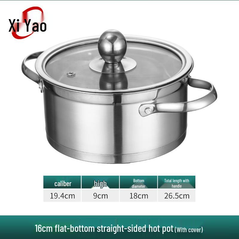 16cm Personal Stainless Steel Hot Pot with Lid