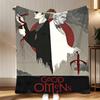 Book  Tv Series Good Omens Throw Soft Coral Fleece Blanket 310gsm Fluffy Warm Throw for Sofa Bed Couch Bedroom Decor