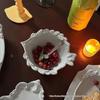 Vintage Ceramic Embossed Dessert Plate, Cake/Western Fruit Bowl, Retro Jewelry Display