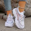 Women's Casual Sneakers Breathable Lace-Up Running Shoes Mesh Walking Shoes
