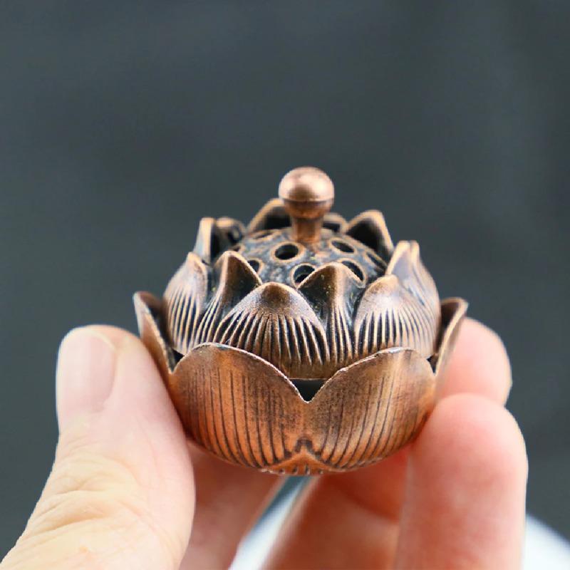 1pc Lotus Incense Holder Small Cone Burner Mini Asian Style Zen Decor Elegant Gift for Home