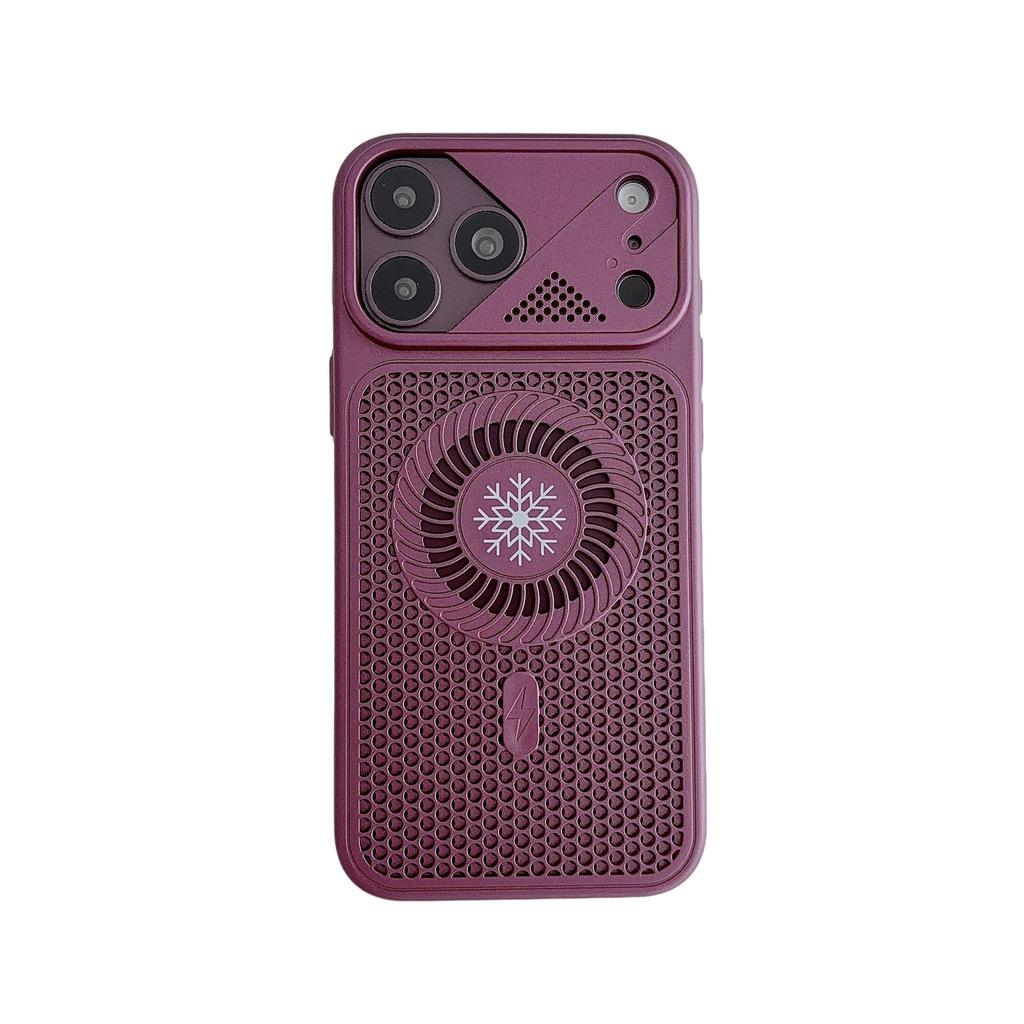 The new small cyclone heat dissipation magnetic attraction is suitable for iPhone18ProMAX mobile phone case, mecha heat dissipation Apple 17 case.