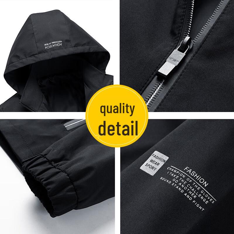 MiiOW Men's Detachable Hooded Casual Outdoor Sports Jacket