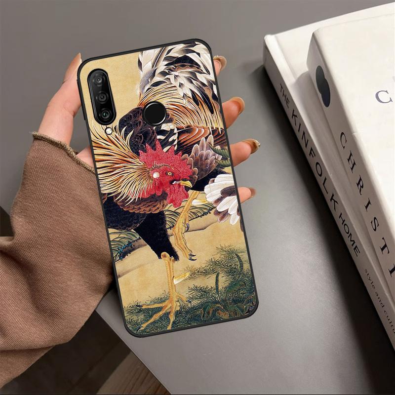 Cock Rooster Chicken For Huawei Nova Y72 Y90 Y60 Y70 Y91 Y61 Y73 3i 7i 8i 11 12i 9 10 SE P20 P30 Pro P40 Lite Case