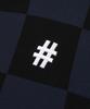 BEENTRILL Classic Checkerboard Oversized Knit (Dark Navy)