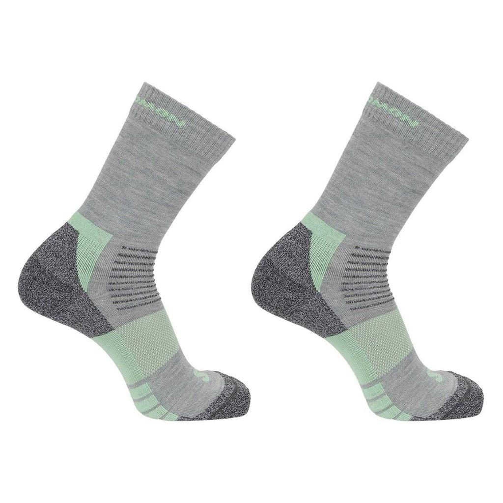 SALOMON Womens/Ladies Merino Wool Crew Socks (Pack of 2)