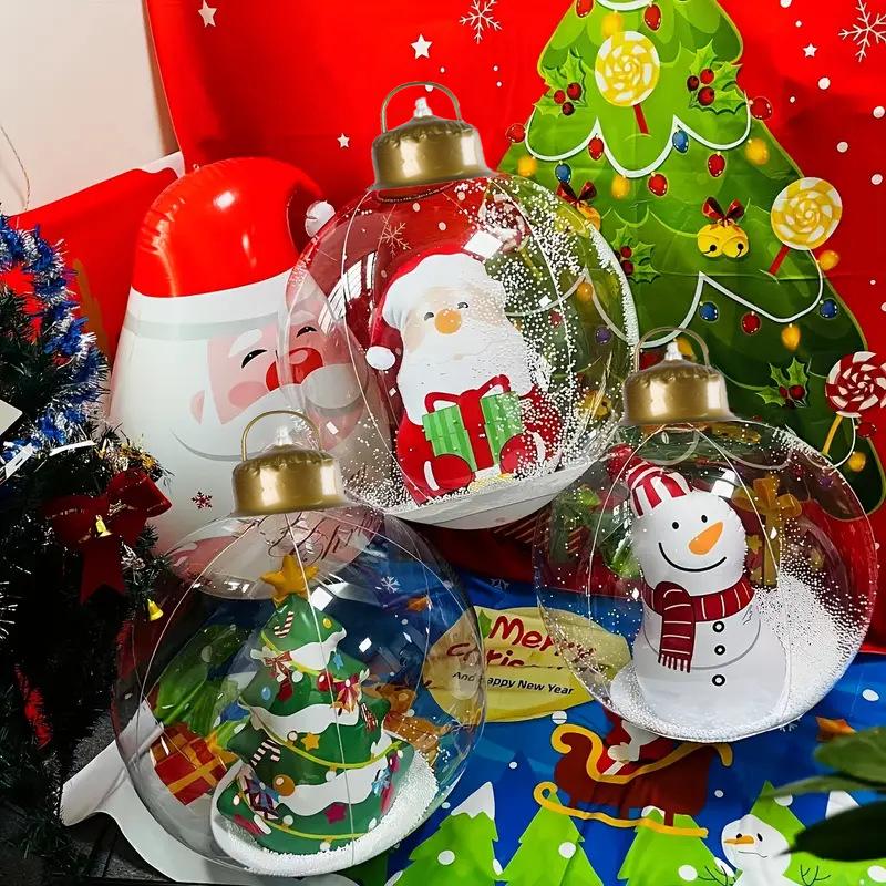 Inflatable Christmas Cartoon PVC Ball for Outdoor Holiday Decor