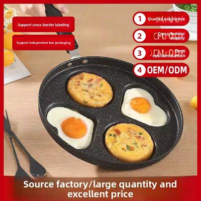 Four-hole Heart-shaped Non-stick Egg Frying Pan for Universal Stoves