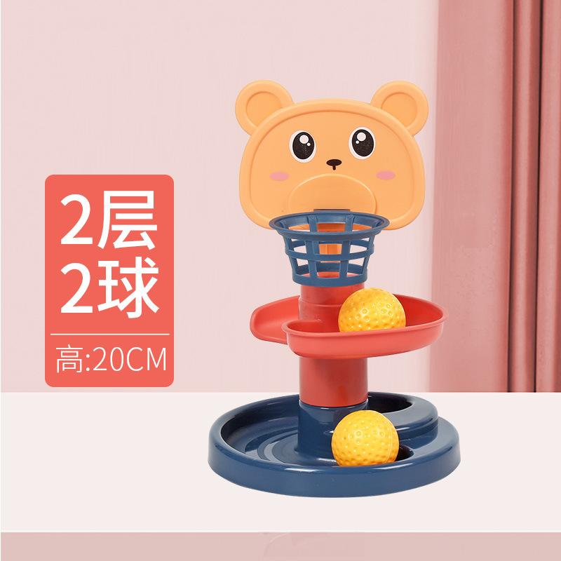 Children'S Cartoon Track Spinning Music Parent-Child Interactive Shooting Game Ball Stacking Music Early Education Competitive Toys