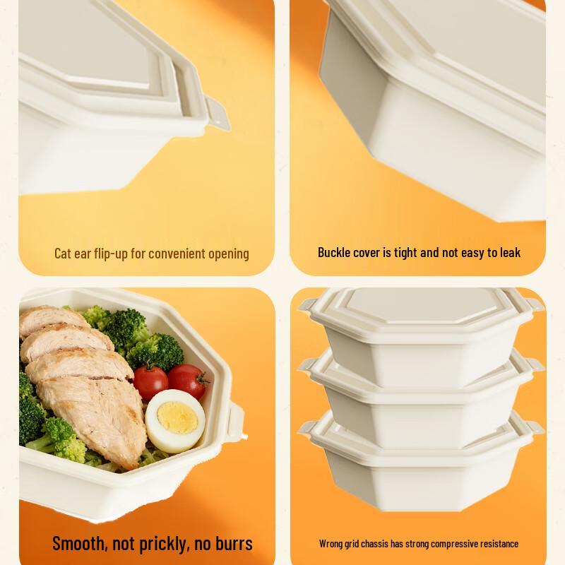 Jiwanggu Biodegradable Round Disposable Meal Box