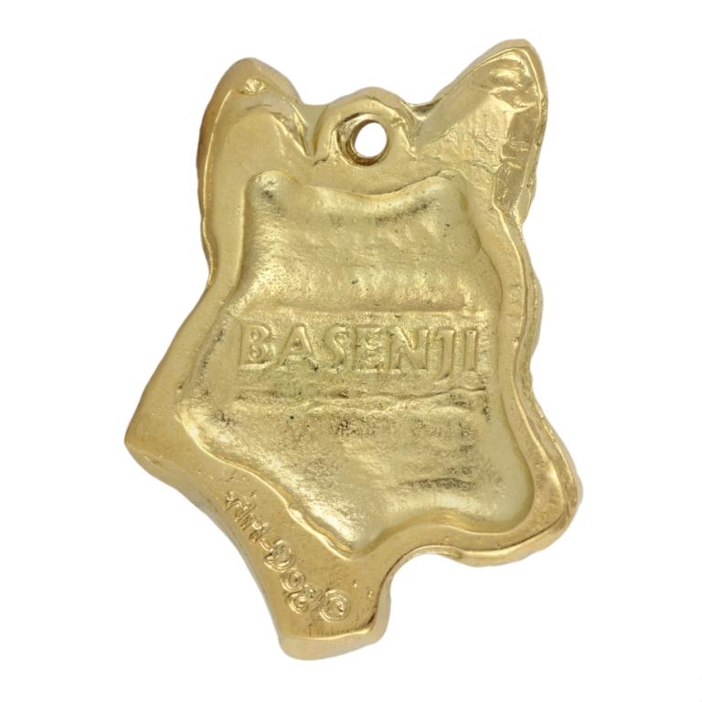 Basenji, African Bush Dog, Congo Dog - Gilded Key Ring with Dog In Gift Box, Handbag Decoration, Luxury Accessory by Art-Dog Brand