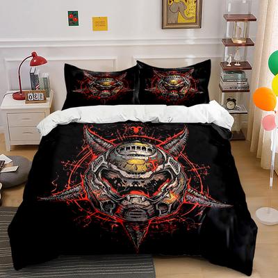 Skull Art Three-Piece Set Soft Comfortable Duvet Cover Bedding Set Included 1*Duvet Cover & 2*Pillowcases, Gift