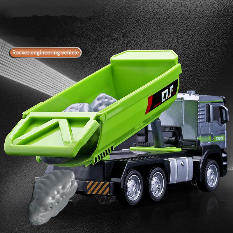 1/50 Alloy Pull Back Tippbil Engineering Billeksaker, Simuleringsblandare Billeksaker, Originalförpackningspresenter