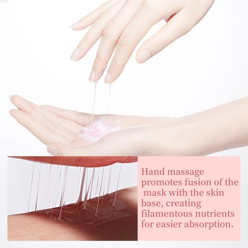 30 Pieces/Box, Peach Sleeping Mask, Contains Niacinamide, Stretchable Mask, Hydrating and Non-Greasy, Moisturizing, Replenishes Skin Moisture,Portable