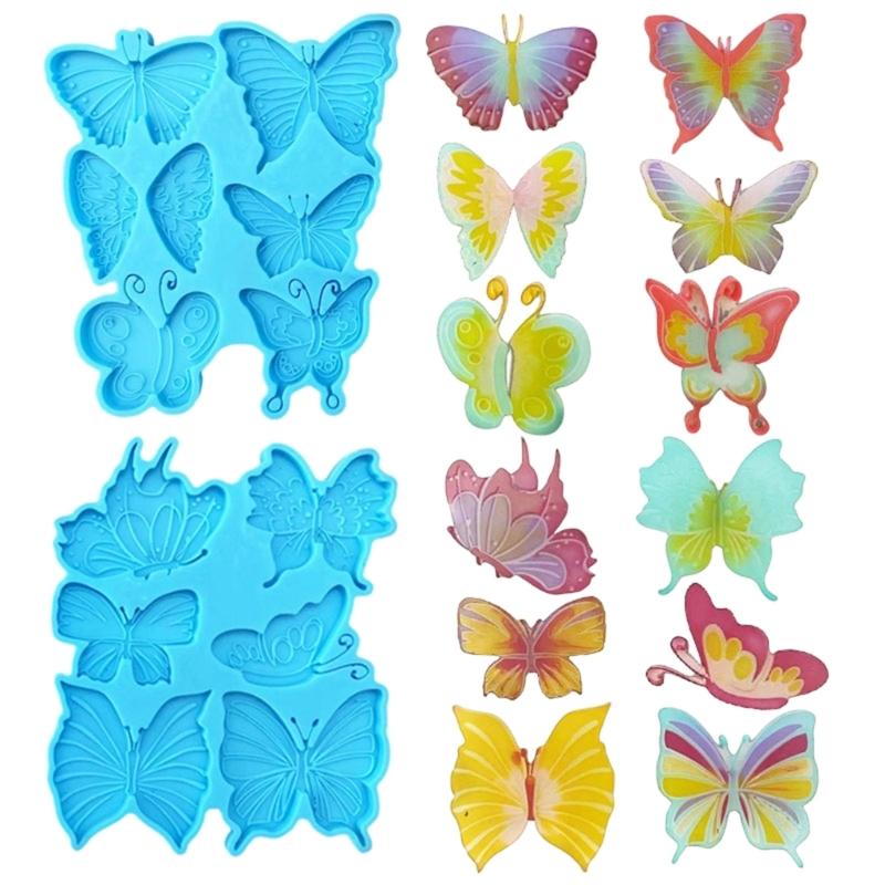 Versatile Resin Casting Mold Necklace Pendant Mold Butterfly Shaped Epoxy Molds Perfect for Creating Jewelry Keychains