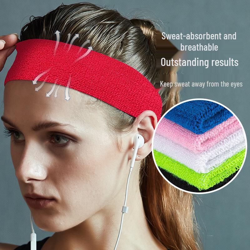 Customizable Logo Sport Sweatband: Embroidered Headband for Men and Women, Ideal for Fitness, Running, and Fashion.