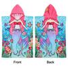 Kids Hooded Beach Towel Flat Print Mermaid Dinosaur Microfiber Poncho Boys Girls Swim Pool Bath Cape Changing Robe