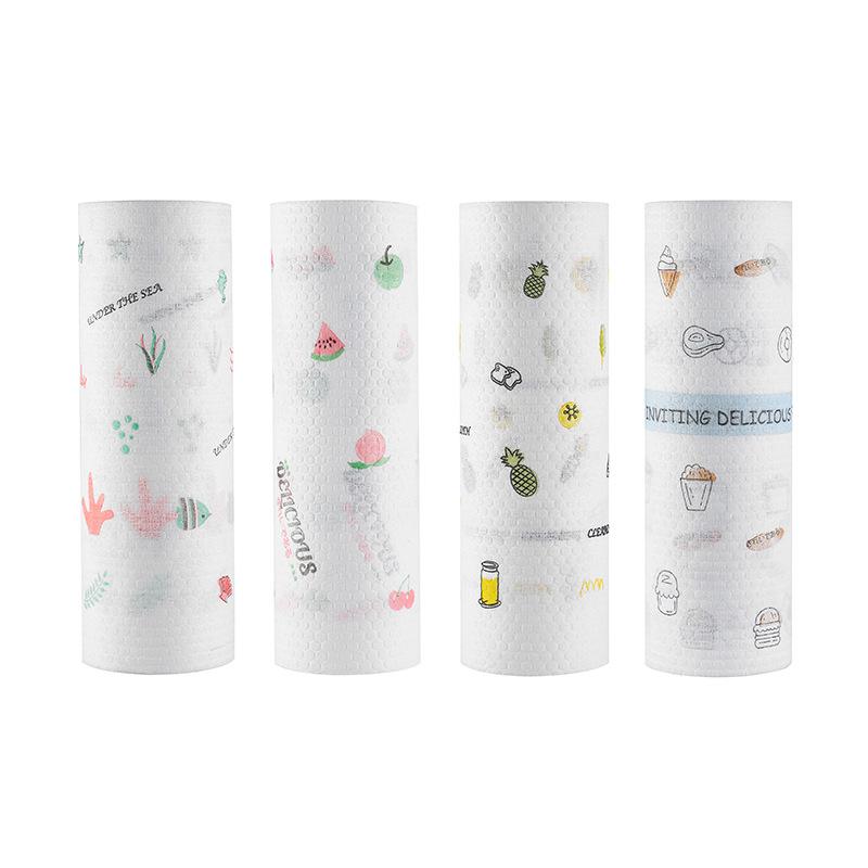 Lazy Rag Wet and Dry Household Cleaning Kitchen Supplies Paper Thickened Disposable Dish Cloth Household Non-woven Towel