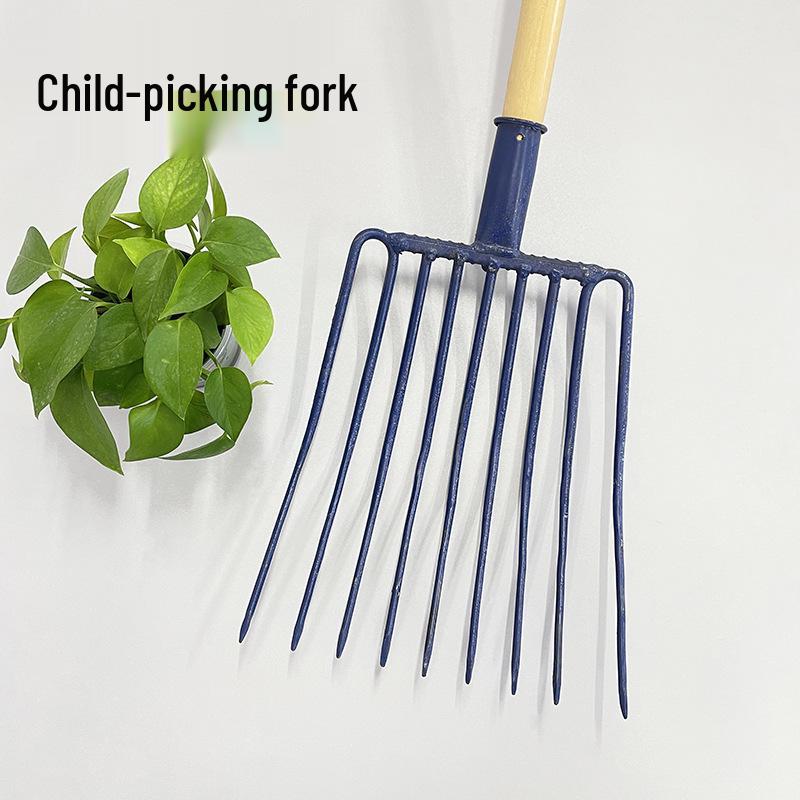 Multi-Purpose Steel Farm Fork: Pitchfork, Gardening & Railway Tool.