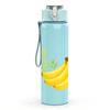 1PC Pineapple Banana Tropical Fruit Print 750ml Color Plastic Sports Water Bottle Leakproof Flip Straw Lid Suitable for Sports Office Home Use