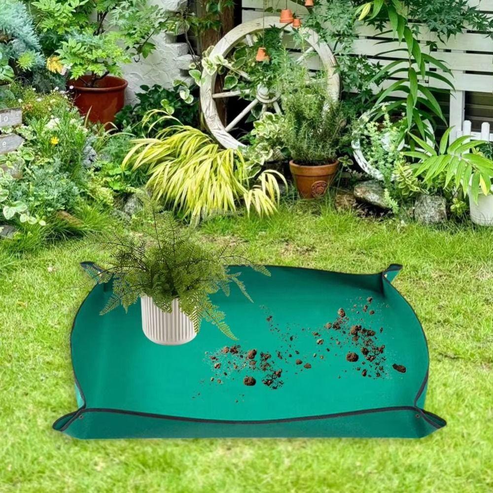Durable 50cm-100cm Planting Mat Waterproof Reusable Transplanting Mat Foldable Soil Replacement Pad