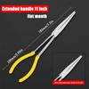 Long Nose Plier 11” Reach, Straight, Angle, Curved Pliers, 45 & 90 & 25 Degree, Bent Head Needle Nose Pliers for Mechanics