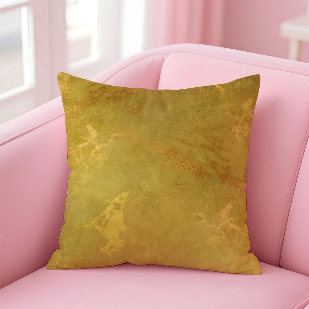 Luxe Shiny Art Gold Foil Texture Cushion Cover Pillow Case Soft Skin Friendly Fabric  Concealed Zipper