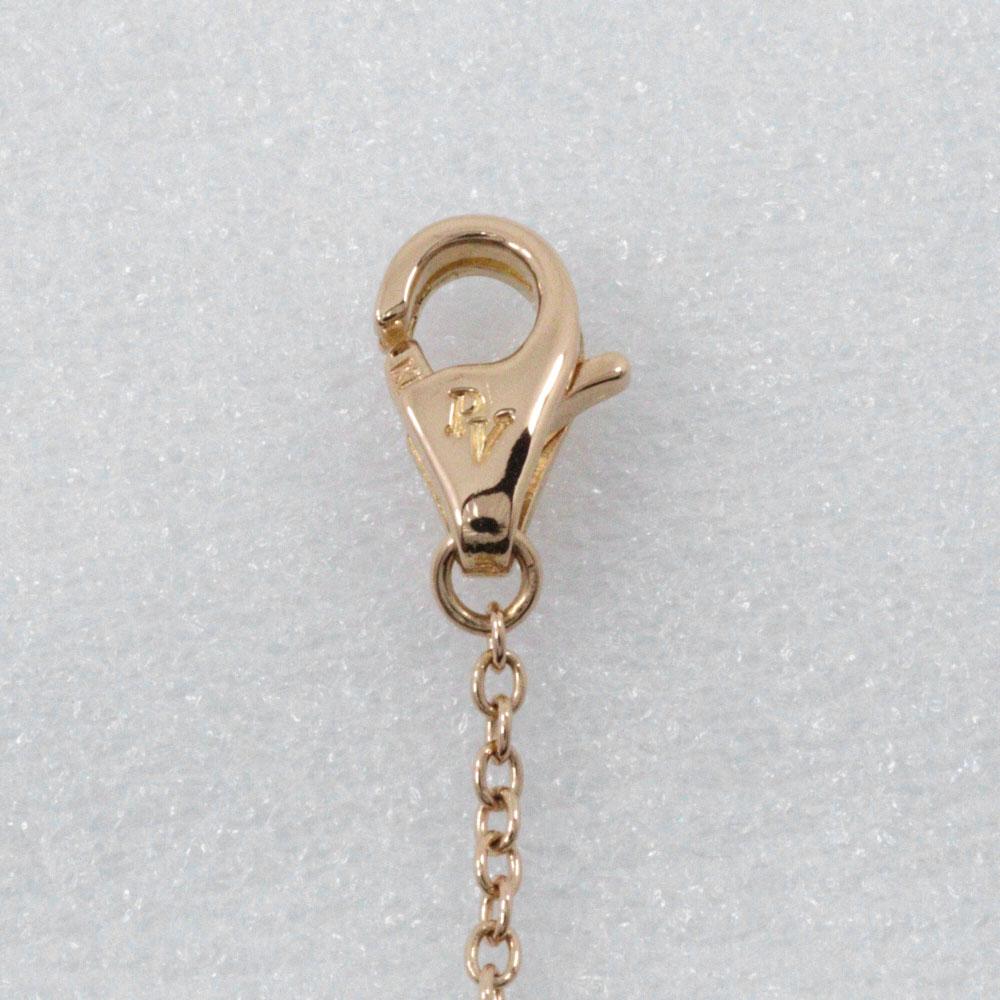 Ponte Vecchio Flour Necklace K18 Pink Gold/Pink Sapphire/diamond Flour 4.9g Women Used