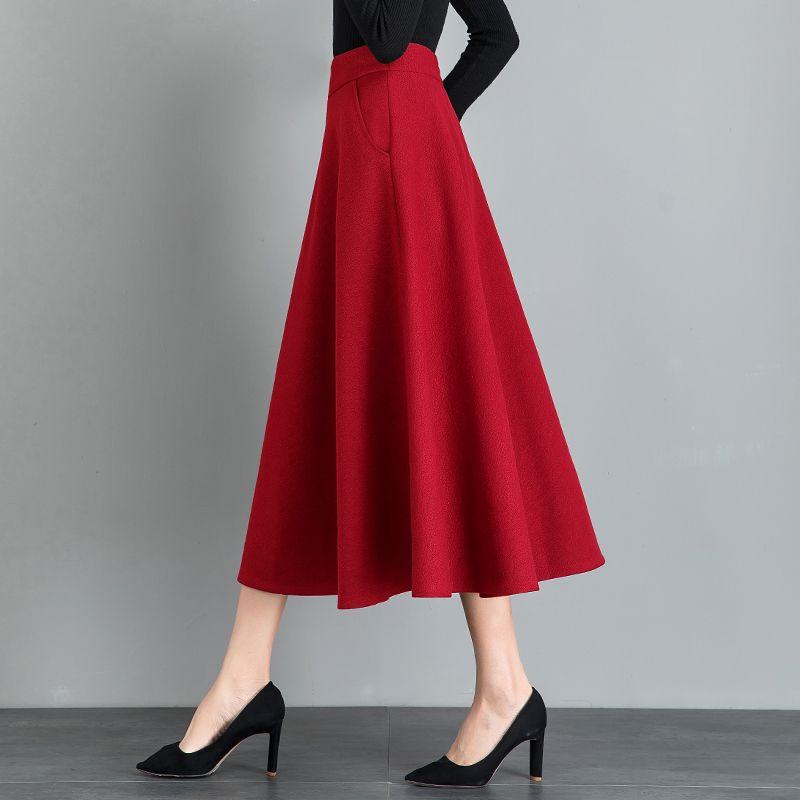New Autumn/winter Thickened Retro Plaid Midi