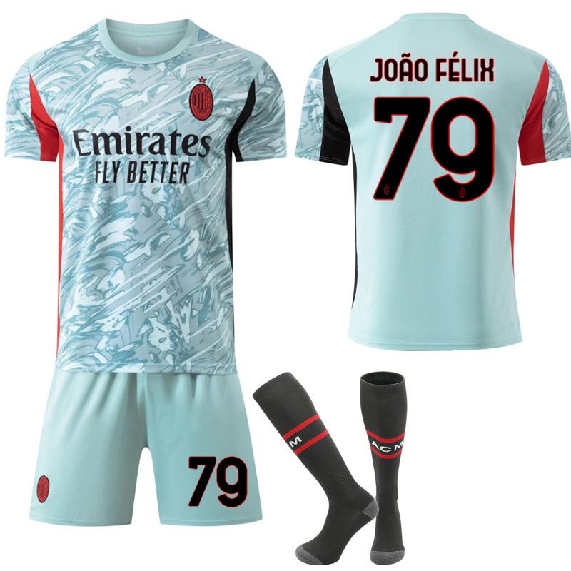 2526 Away Club No. 10 Leo Felix Jersey Sports Children's AC Milan Away Football Jersey