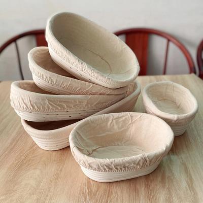 Oval Bread Fermentation Baskets Natural Rattan Bread Proofing Basket Dough Fermentation Basket Banneton Brotform Baking Tools