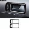 2Pcs Carbon Fiber Interior Door Handle Bowl Trim Cover For Ford Mustang 2009-13