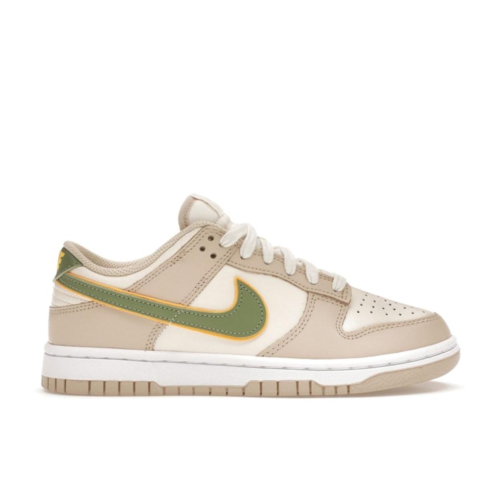 Nike  Dunk Low Pale Ivory Oil Green Women Sneakers Cream White Laser-Orange FQ6869-131