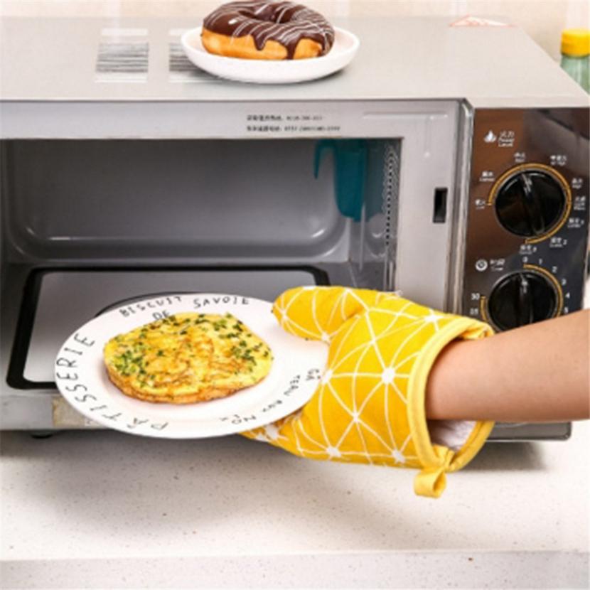 1PC Resistant Heat Proof Cotton Gloves Cooking Microwave Oven Mitts Kitchen Tool