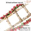Sunflower Vine Faux Floral Decor for AC Pipe & Wall Hanging
