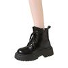 Small Man Heightened Platform Martin Boots Women's Autumn New Lace-up Retro Versatile Short Boots