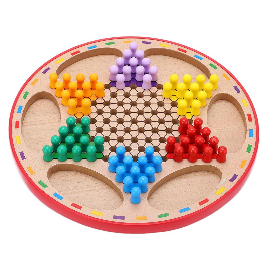 2 in 1 Dame Halma Sicher Pädagogisch Eltern-Kind-Interaktion Puzzle Kinderspielzeug