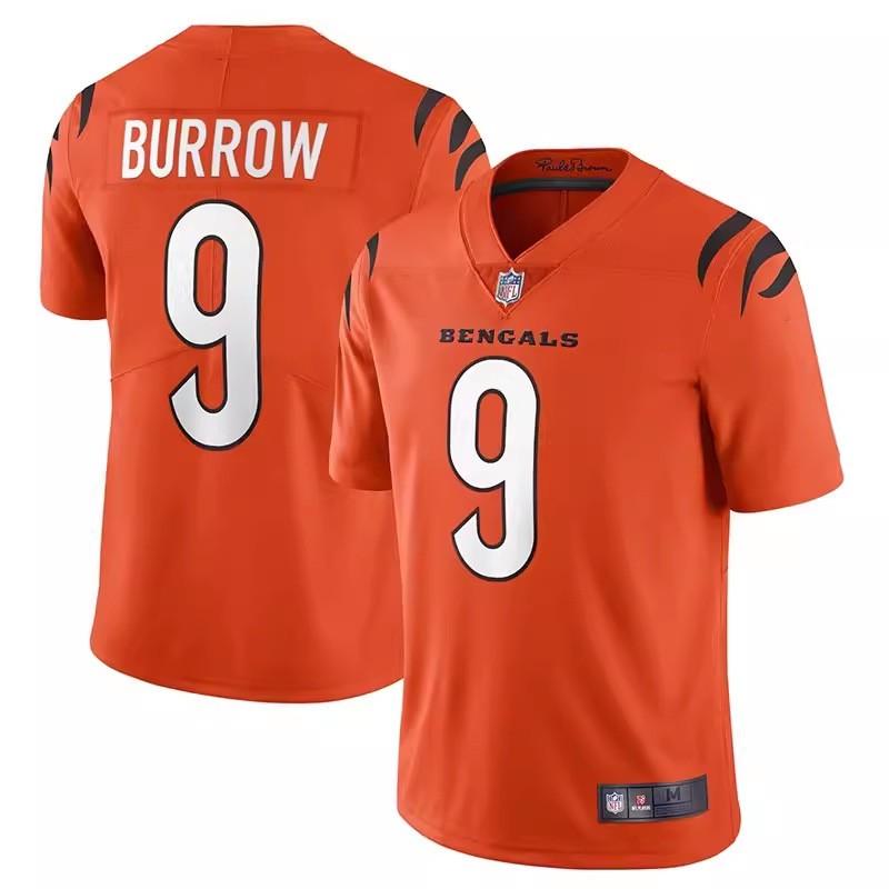 Cincinnati Bengals NFL Football Jersey Joe Burrow Maglia Uniforme Replica da Uomo Abbigliamento Giorno della Partita per i Fan