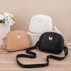 Quilted Crossbody Bag with Butterfly Accent, Fashion Faux Leather Shoulder Purse, Casual Adjustable Strap Handbag for Daily