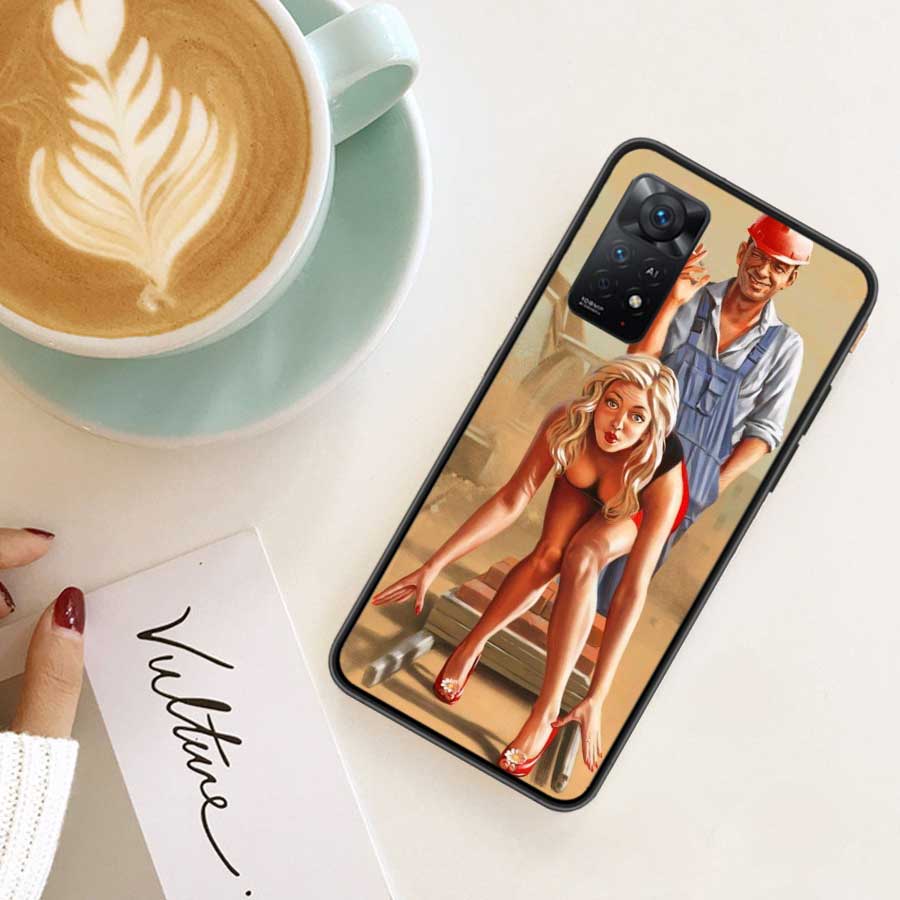 WW2 Sexy Pin Up Girl Vintege Phone Case For Xiaomi Redmi Note 12 Plus 12S 11 11T Pro 5G 11E 11S 4G 10 10S 9 9S 9T 8 8T 7 6 5 Cov