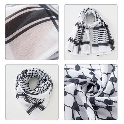 Ethnic Headwrap Shemagh Scarf Sun Protective Arab Keffiyeh Headscarf Arabian Dubai Headcover Traditional Hijab Shawl