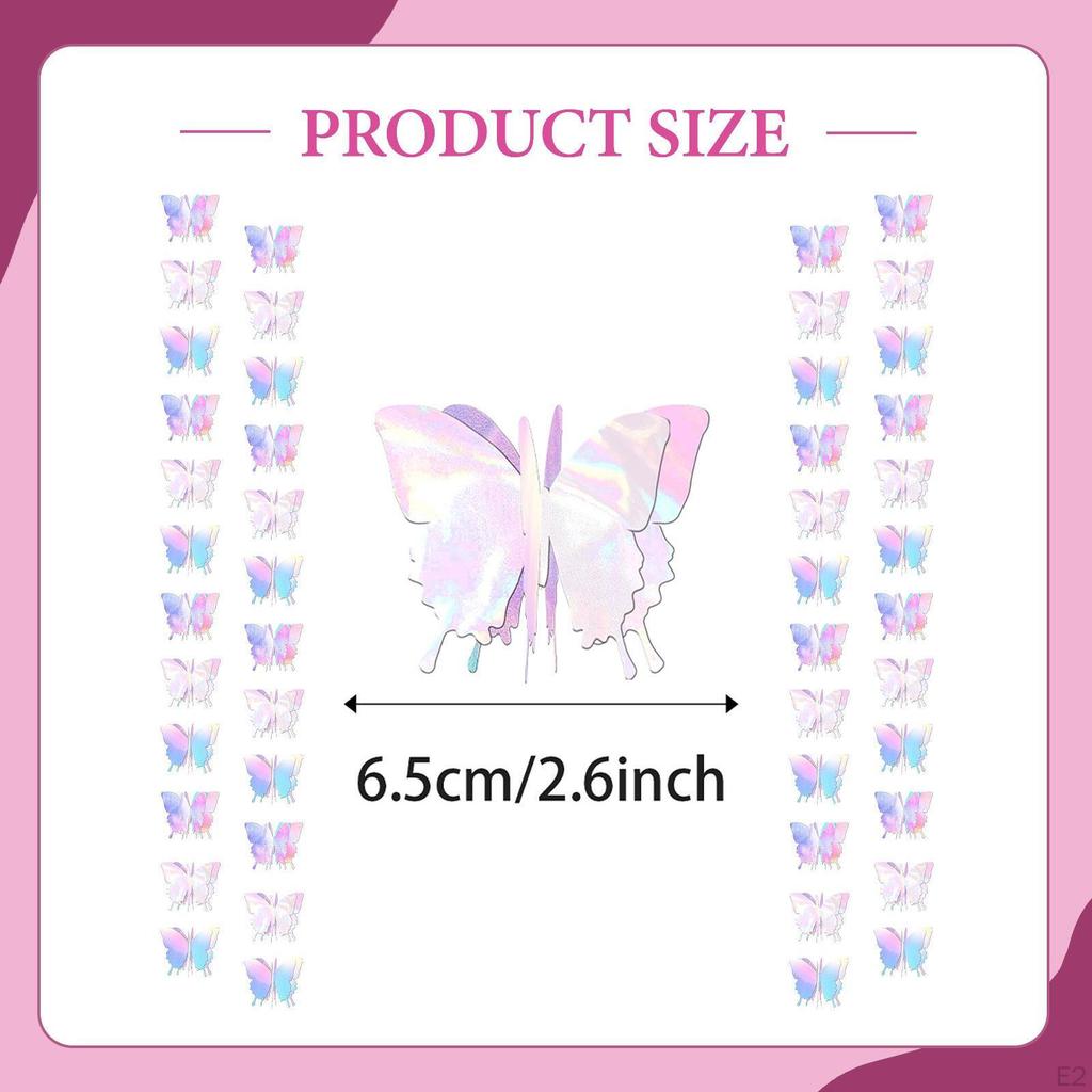 2 Stück 3D Papier Schmetterling Girlanden Hängendes Banner Je 98,43 Zoll Lang Party Luftschlangen Hintergrund Wimpelkette