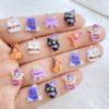 50Pcs Mini Cartoon Halloween Black Cat, Bat, Ghost, Skull Nail Art Resin Charms DIY Craft For Nail 3D Decorations Jewelry