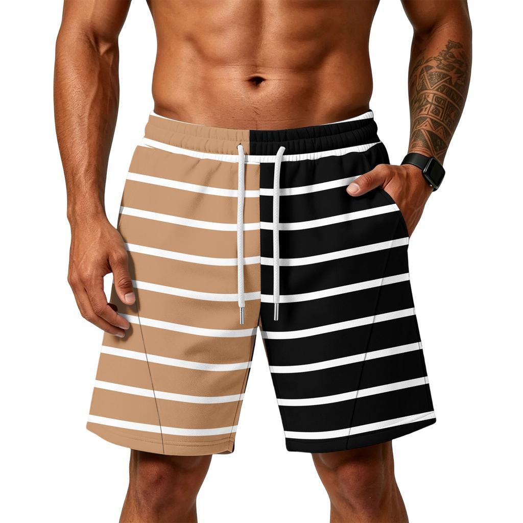 Men's Loose Fit Air Layer Athletic Shorts with Pockets Elastic Waistband Drawstring Gym Training Beach Casual Shorts