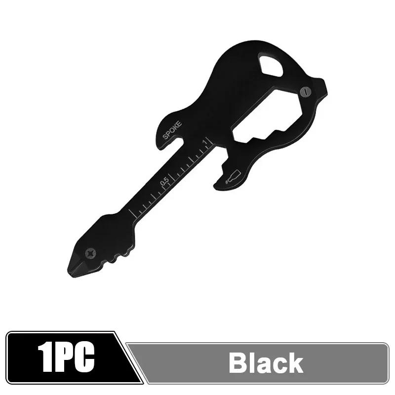 12 In 1 Multifunctional Keychain Creative Guitar Opener Portable Multitool Gadgets Wedding Gifts for Guests Screwdriver Necklace