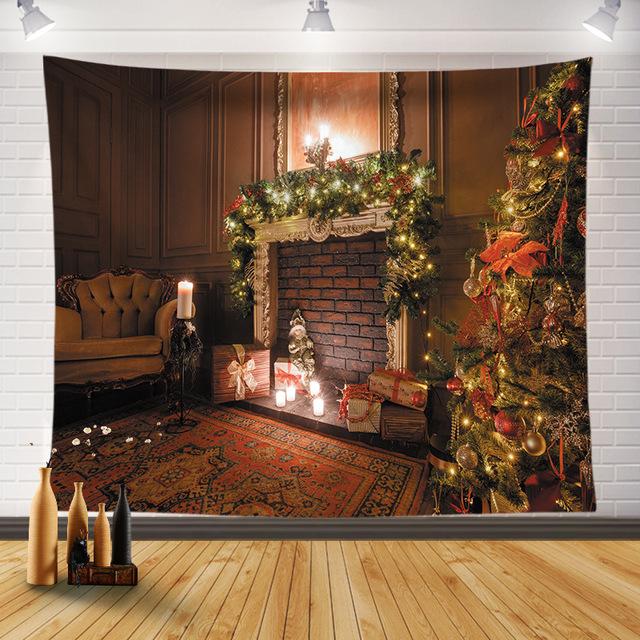 Panno da appendere natalizio nordico, casa, soggiorno, camera da letto, comodino, sfondo, da appendere alla parete, decorazione della stanza dell'anno