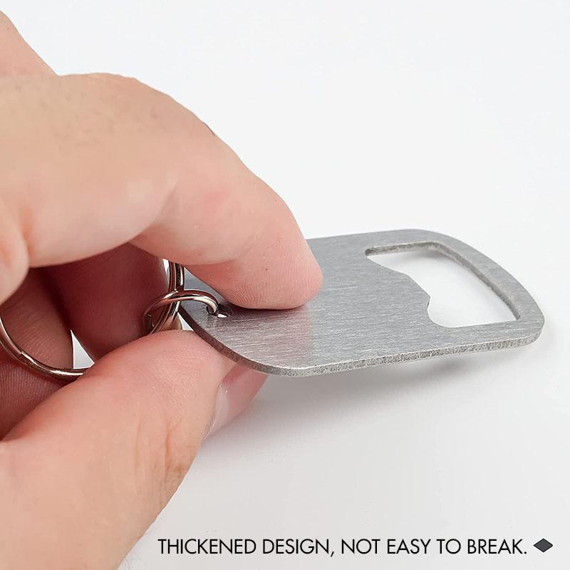 Stainless Steel Flat Speed Bottle Cap Opener Remover Bar Blade Home Hotel Professional Beer Bottle Opener Key Chains