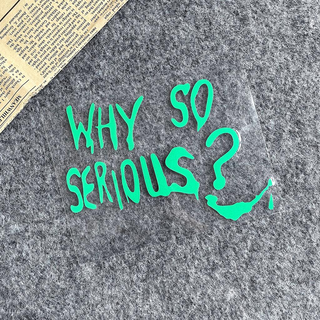 Joker Why So Serious? Reflective Motorcycle Stickers Decor Moto Scooter Body Windshield Helmet Exterior Accessories Decal