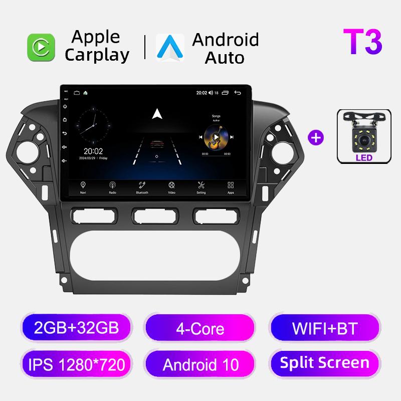 For Ford Mondeo 4 2011-2013 Car Radio GPS Navigation Android Auto Stereo Video Multimedia Player Carplay Head Unit Autoradio